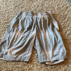 Nike Men’s Gray Plaid Athletic Shorts